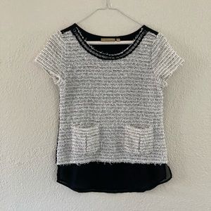 Adorable tweed top